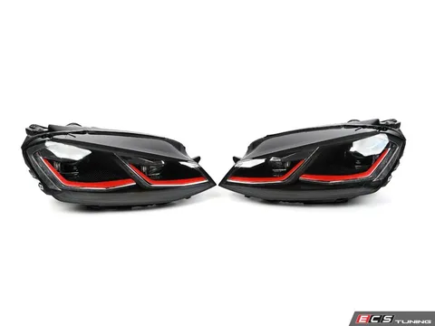 ZiZa MK7.5 Style Headlight Set - Red Trim