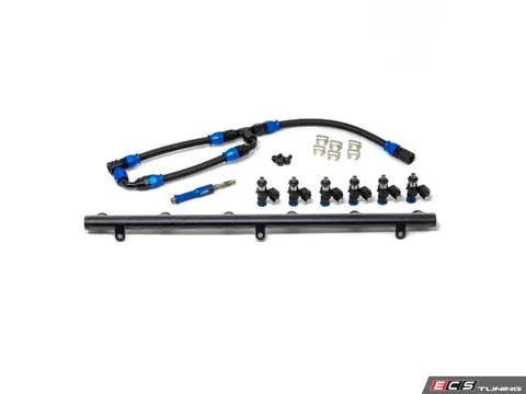 Precision Raceworks S58 Port Injection Kit - Black Anodized - 750cc Injectors