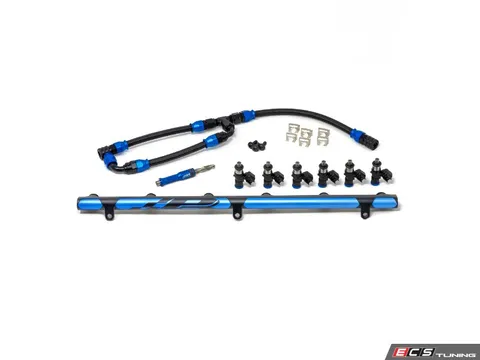 Precision Raceworks S58 Port Injection Kit - Blue Anodized - 750cc Injectors