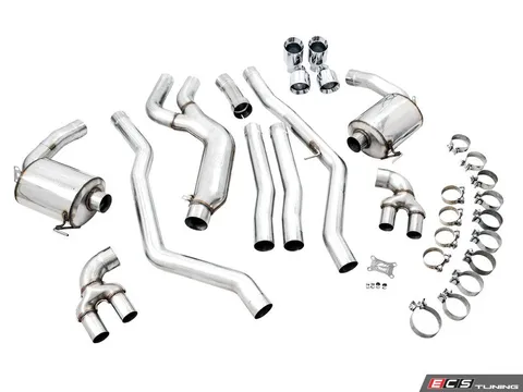 AWE Track Edition Exhaust - Chrome Silver Tips