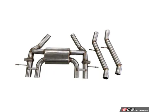 Active Autowerke Valved Rear Axle-back Exhaust - Carbon Over Black Chrome Tips
