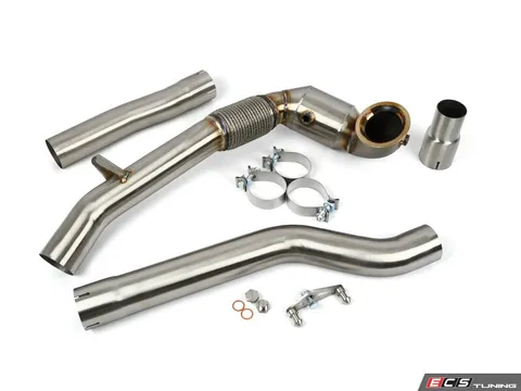 CTS 3" High Flow Downpipe With Catalytic Converter - Evo4 AWD