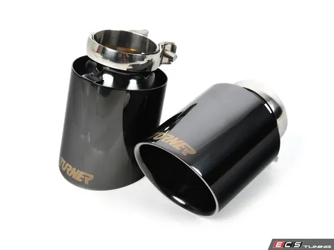 Turner Motorsport 4.0" Black Chrome Swivel Exhaust Tips - Set of 2