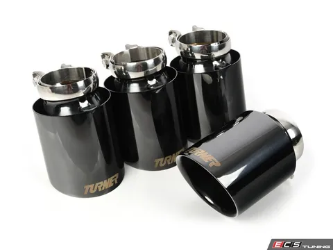 Turner Motorsport 4.0" Black Chrome Swivel Exhaust Tips - Set of 4
