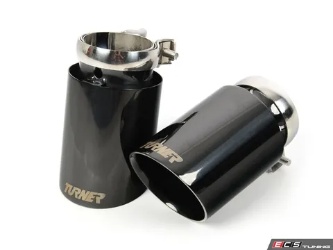 Turner Motorsport 3.5" Black Chrome Swivel Exhaust Tips - Set of 2