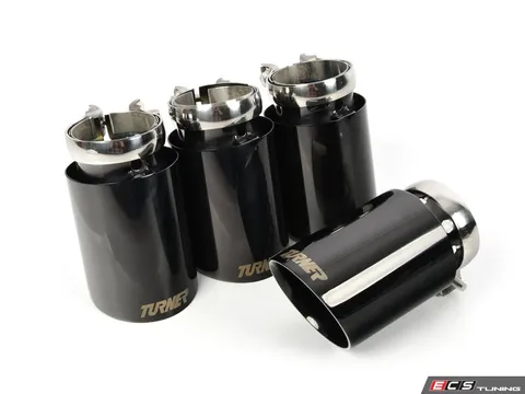 Turner Motorsport 3.5" Black Chrome Swivel Exhaust Tips - Set of 4