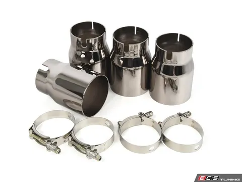 VRSF VRSF 90mm Stainless Steel Exhaust Tips 14+ F80/F82 BMW M3 & M4 Single Wall - Bright Polished