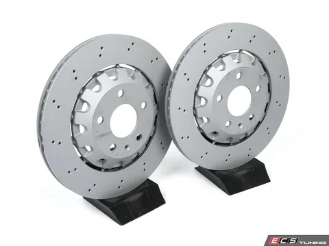Zimmermann Rear Cross-Drilled Brake Rotors - Pair (330x22mm)