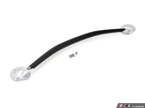 Karbonius Composites Karbonius E46 M3 / 3-Series Carbon Strut Brace - Gloss Carbon - Silver Mounts