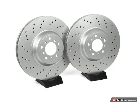 ECS Front V5 Drilled Brake Rotors - Set (380x30)