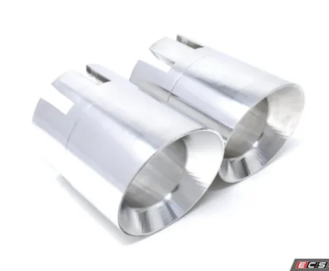 Burger Motorsports Billet Exhaust Tips - Pair - Polished Silver
