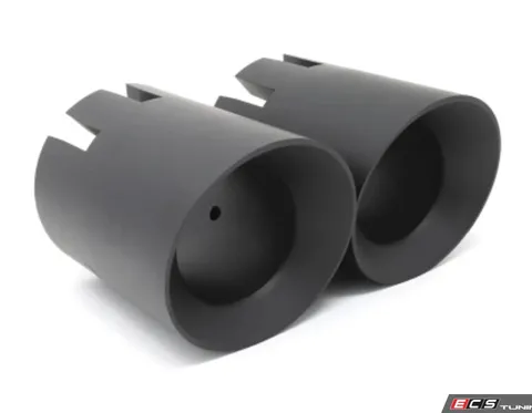 Burger Motorsports Billet Exhaust Tips - Pair - Matte Black Ceramic