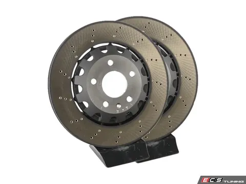SHW Performance Rear Cross-Drilled Brake Rotors - Pair (330x22mm)