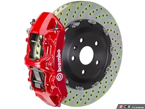 Brembo Brembo Front GT Big Brake Kit - Red 6-Piston Calipers - Cross Drilled Rotors (380x34mm)