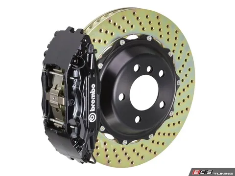 Brembo 01-06 M3 (E46), 06-08 Z4 M-Coupe/Roadster (E85, E86), Front, Drilled, Black, 4 Piston, 355x32 2-Piece