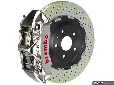 Brembo 11-12 1M (E82), 08-13 M3 (E90, E92, E93), Front, Drilled, GT-R, 6 Piston, 365x34 2-Piece
