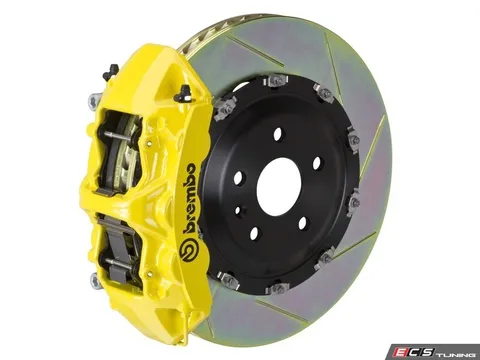 Brembo 11-12 1M (E82), 08-13 M3 (E90, E92, E93), Front, Slotted, Yellow, 6 Piston, 380x34 2-Piece