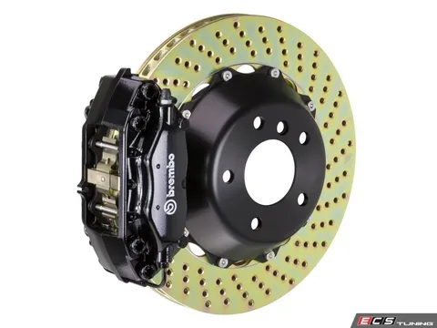 Brembo 01-06 M3 (E46), Rear, Drilled, Black, 4 Piston, 345x28 2-Piece