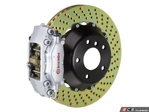 Brembo 01-06 M3 (E46), Rear, Drilled, Silver, 4 Piston, 345x28 2-Piece