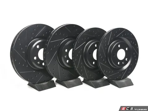 ECS Front & Rear V5 Drilled & Slotted Brake Rotor - Set (350x34mm/330x22mm)