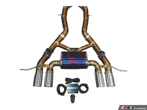 Valvetronic Designs Valved Sport Axle-Back Titanium Exhaust System - 3.5" Brushed Steel Tips