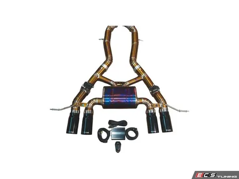 Valvetronic Designs Valved Sport Axle-Back Titanium Exhaust System - 3.5" Black Tips