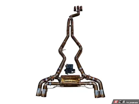 Valvetronic Designs Valved Sport Cat-Back Exhaust System - Titanium - 3.5" Burnt Tips