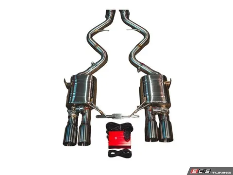Valvetronic Designs Valved Stainless Axle-Back Exhaust System - 3.5" Brushed Steel Tips
