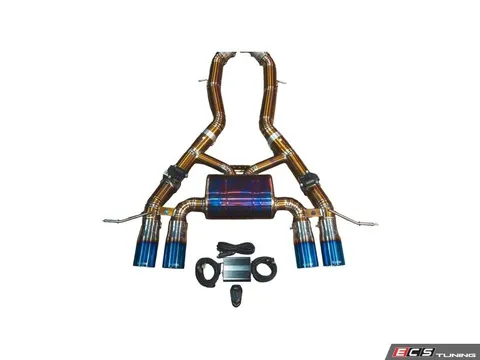 Valvetronic Designs Valved Sport Axle-Back Titanium Exhaust System - 3.5" Burnt Tips