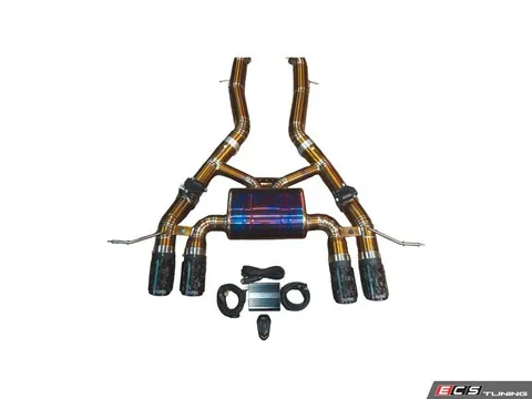 Valvetronic Designs Valved Sport Axle-Back Titanium Exhaust System - 3.5" Forged Carbon Fiber Tips