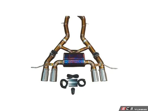 Valvetronic Designs Valved Sport Axle-Back Titanium Exhaust System - 3.5" Brushed Steel Tips