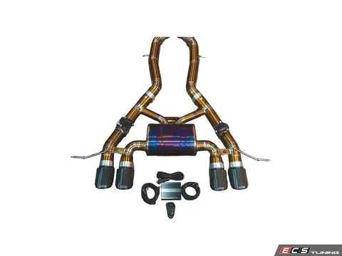 Valvetronic Designs Valved Sport Axle-Back Titanium Exhaust System - 4.0" 1x1 Carbon Fiber Tips