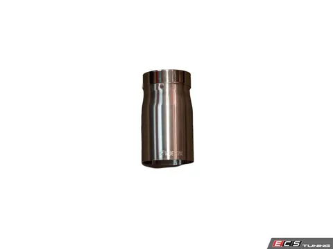 Valvetronic Designs Universal Single Exhaust Tip - 3.5" - Single Wall Brushed Steel
