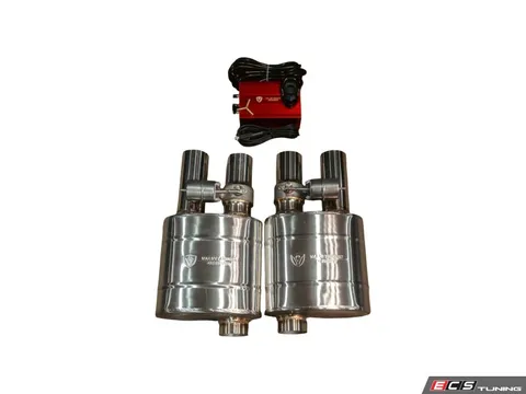 Valvetronic Designs Universal Valved Muffler Kit - Single Inlet / Dual Outlet - 2.5" (63mm) - 2 Mufflers