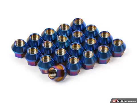 Burger Motorsports BMS Elite Titanium Lug Nuts - M14x1.25 - Cone Seat - Set Of 20