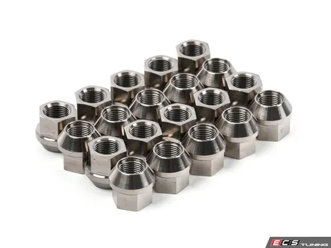 Rennline Titanium Conical Seat Lug Nut Set - Open Ended - 20 Pieces