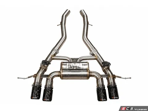 Valvetronic Designs Valved Sport Axle-Back Stainless Exhaust System - 3.5" Forged Carbon Fiber Tips