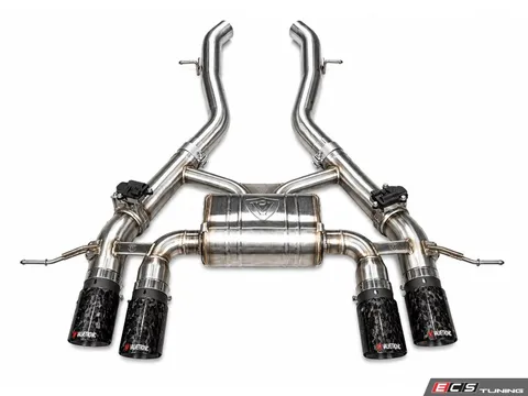 Valvetronic Designs Valved Sport Axle-Back Stainless Exhaust System - 3.5" Forged Carbon Fiber Tips