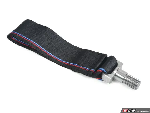 Fall Line Fall-Line Motorsports E9X / E36 M3 Tow Strap - Black W/ Tri Color