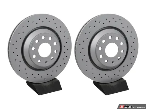 Zimmermann Rear Cross-Drilled Brake Rotors - Pair (310x22)