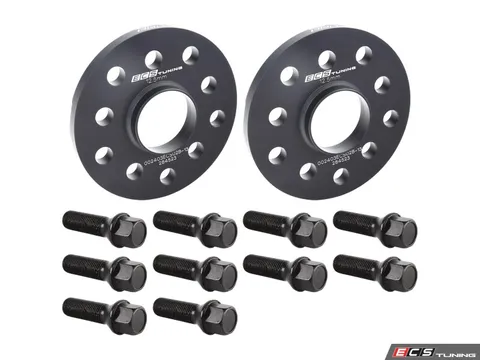ECS Wheel Spacer & Bolt Kit - 12.5mm with Black Conical Seat Bolts