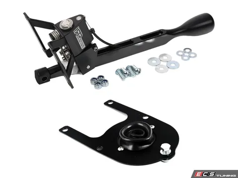 Assembled By ECS Universal Short Shifter V3 - Self Centering - Black Reverse Button With Base Plate