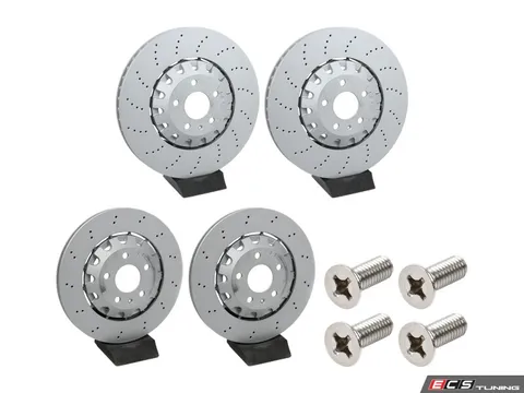 Zimmermann Front & Rear Cross-Drilled Brake Rotors - Set (375x35 / 330x22)
