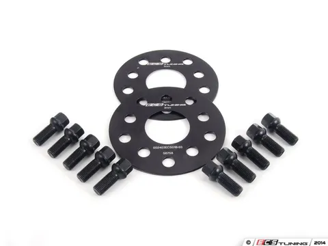 ECS ECS Wheel Spacer & Bolt Kit - 3mm With Black Ball Seat Bolts