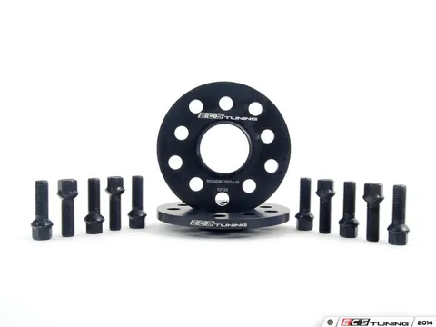 ECS ECS Wheel Spacer & Bolt Kit - 10mm With Black Ball Seat Bolts