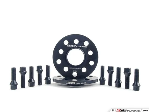 ECS ECS Wheel Spacer & Bolt Kit - 10mm With Black Conical Seat Bolts