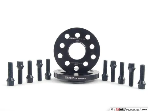 ECS ECS Wheel Spacer & Bolt Kit - 15mm With Black Conical Seat Bolts