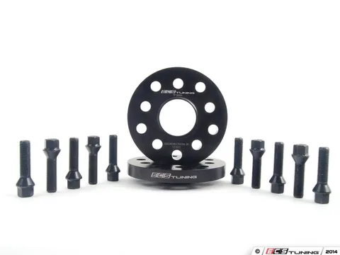 ECS ECS Wheel Spacer & Bolt Kit - 17.5mm With Black Conical Seat Bolts