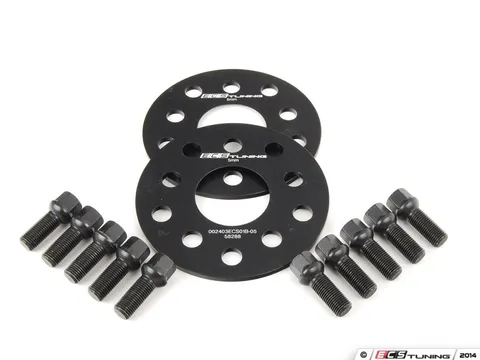 ECS ECS Wheel Spacer & Bolt Kit - 5mm With Black Ball Seat Bolts