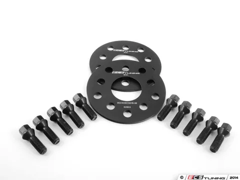 ECS ECS Wheel Spacer & Bolt Kit - 6mm With Black Conical Seat Bolts